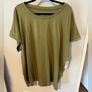 Torrid Heritage Olive Grommet Tee